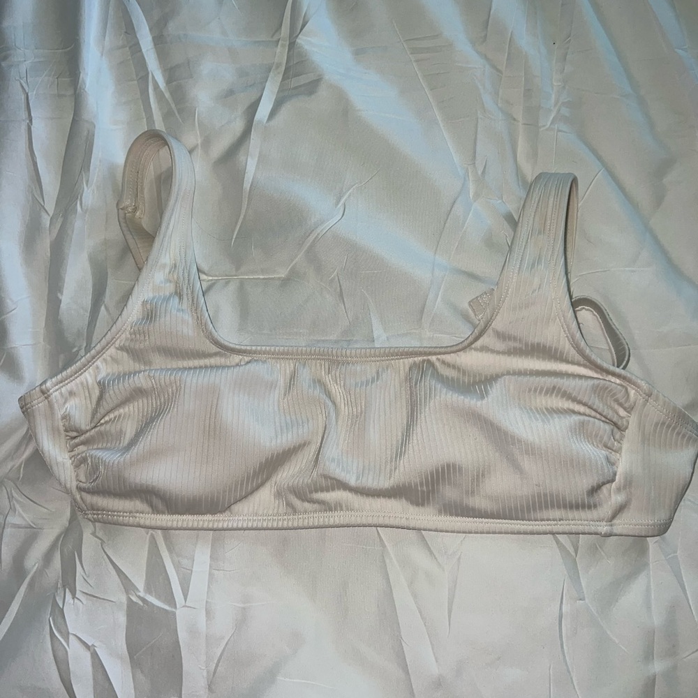 Wild Fable adjustable white bikini top